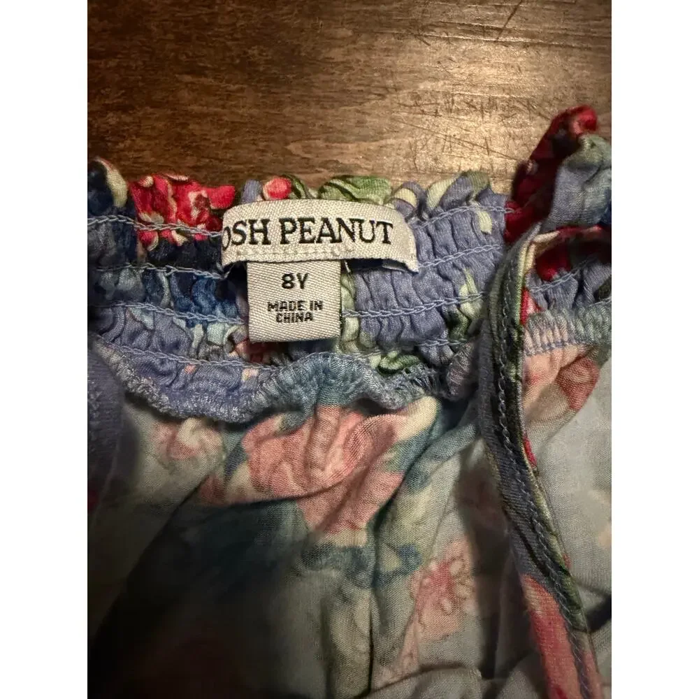 Posh Peanut girls romper size 8 floral set of 2